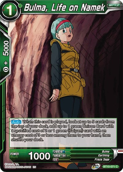 Bulma, Life on Namek [BT10-071] | Mindsight Gaming