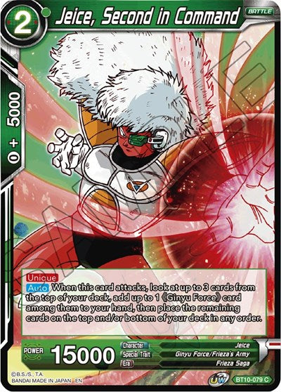 Jeice, Second in Command [BT10-079] | Mindsight Gaming