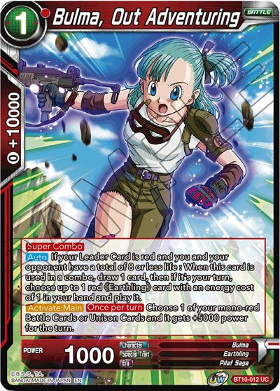 Bulma, Out Adventuring [BT10-012] | Mindsight Gaming