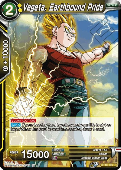 Vegeta, Earthbound Pride [BT10-106] | Mindsight Gaming