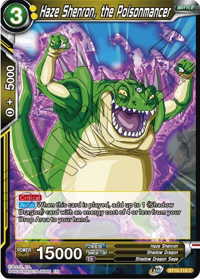 Haze Shenron, the Poisonmancer [BT10-118] | Mindsight Gaming