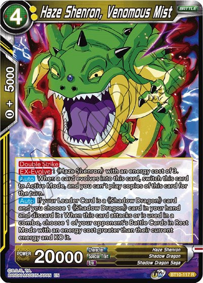 Haze Shenron, Venomous Mist [BT10-117] | Mindsight Gaming