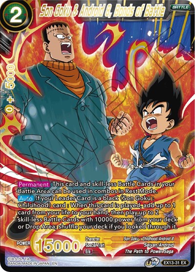 Son Goku & Android 8, Bonds of Battle [EX13-31] | Mindsight Gaming