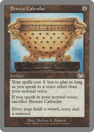 Bronze Calendar [Unglued] | Mindsight Gaming