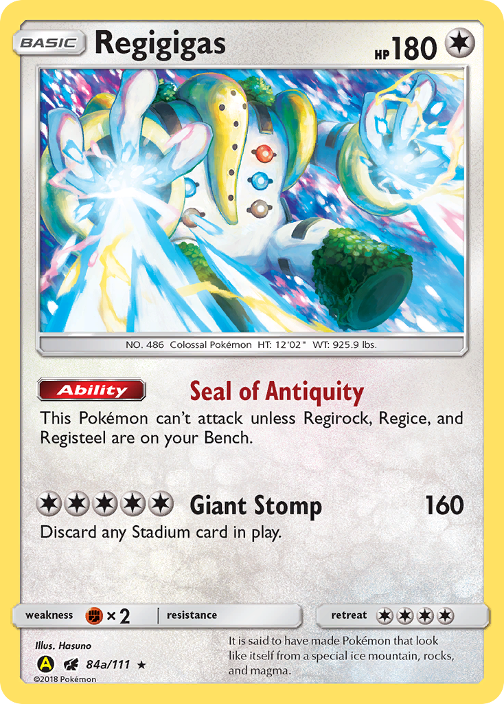 Regigigas (84a/111) (Alternate Art Promo) [Sun & Moon: Crimson Invasion] | Mindsight Gaming