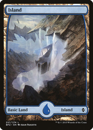 Island (257) - Full Art [Battle for Zendikar] | Mindsight Gaming