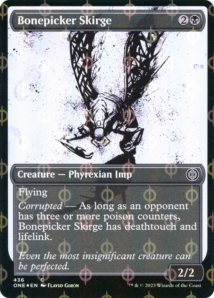 Bonepicker Skirge (Showcase Ichor Step-and-Compleat Foil) [Phyrexia: All Will Be One] | Mindsight Gaming