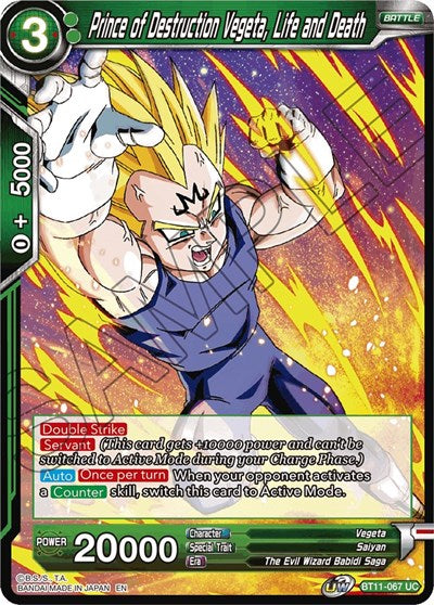 Prince of Destruction Vegeta, Life and Death [BT11-067] | Mindsight Gaming