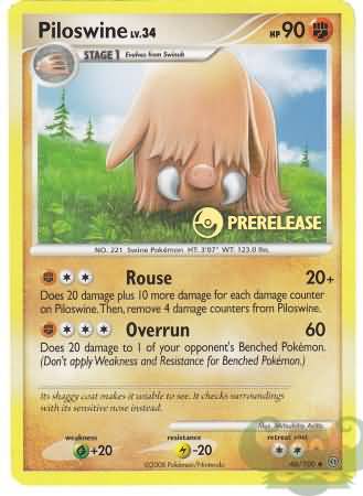 Piloswine (46/100) (Prerelease Promo) [Nintendo: Black Star Promos] | Mindsight Gaming