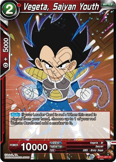 Vegeta, Saiyan Youth [BT11-011] | Mindsight Gaming