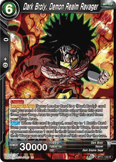 Dark Broly, Demon Realm Ravager [BT11-133] | Mindsight Gaming