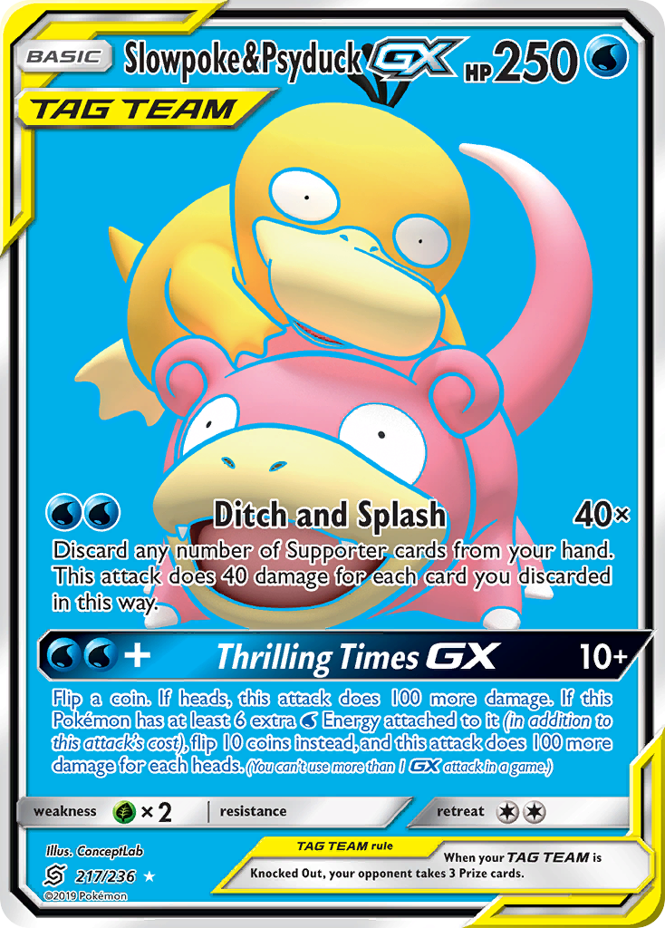 Slowpoke & Psyduck GX (217/236) [Sun & Moon: Unified Minds] | Mindsight Gaming