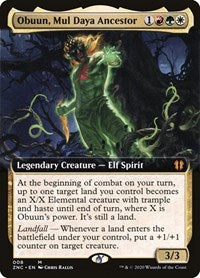 Obuun, Mul Daya Ancestor (Extended Art) [Zendikar Rising Commander] | Mindsight Gaming