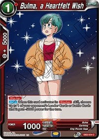 Bulma, a Heartfelt Wish [DB3-004] | Mindsight Gaming