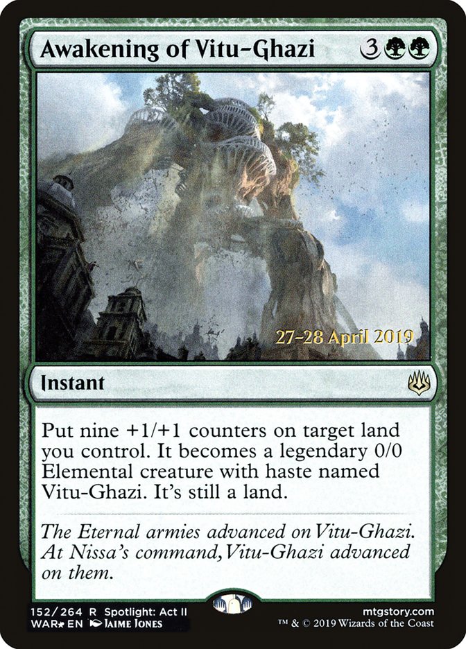 Awakening of Vitu-Ghazi  [War of the Spark Prerelease Promos] | Mindsight Gaming