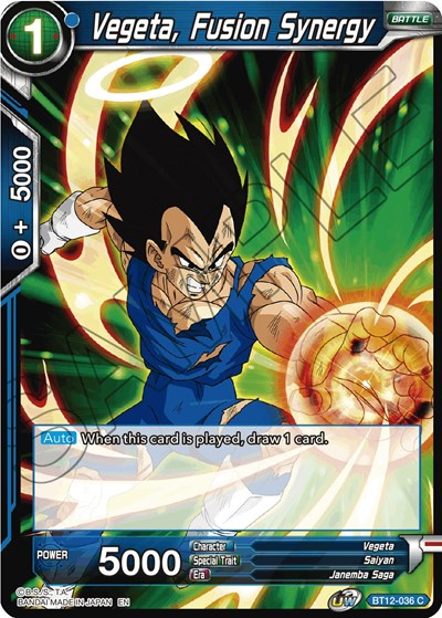 Vegeta, Fusion Synergy [BT12-036] | Mindsight Gaming