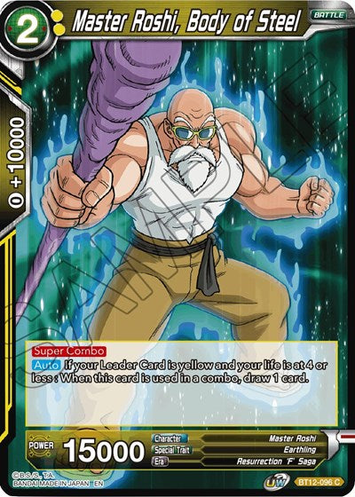 Master Roshi, Body of Steel [BT12-096] | Mindsight Gaming