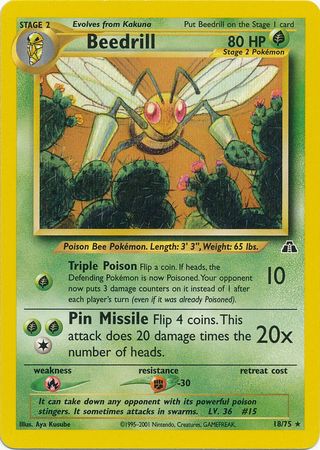 Beedrill (18/75) [Neo Discovery Unlimited] | Mindsight Gaming