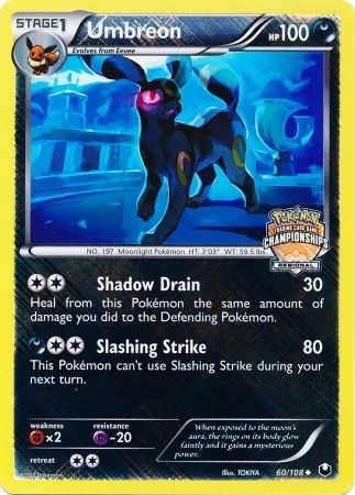 Umbreon (60/108) (Regional Championship Promo) [Black & White: Dark Explorers] | Mindsight Gaming