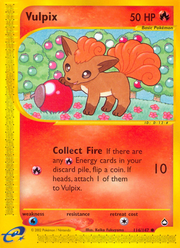 Vulpix (116/147) [Aquapolis] | Mindsight Gaming