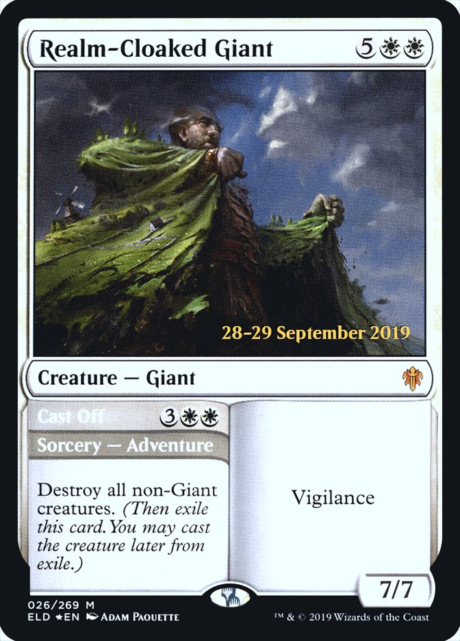 Realm-Cloaked Giant // Cast Off  [Throne of Eldraine Prerelease Promos] | Mindsight Gaming