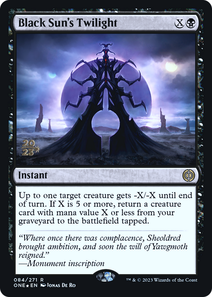 Black Sun's Twilight [Phyrexia: All Will Be One Prerelease Promos] | Mindsight Gaming