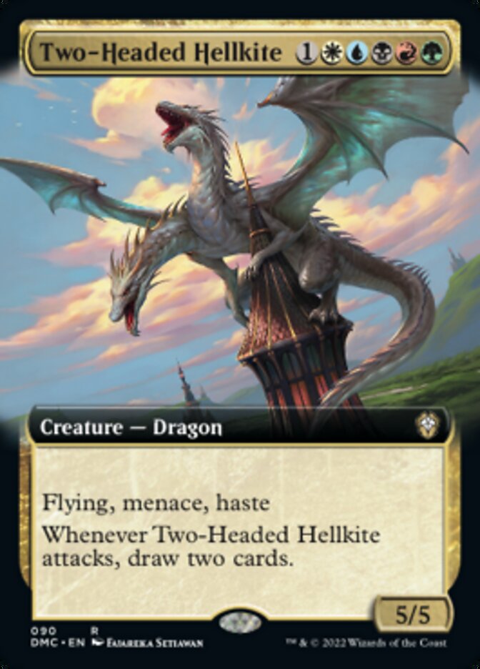 Two-Headed Hellkite (Extended Art) [Dominaria United Commander] | Mindsight Gaming