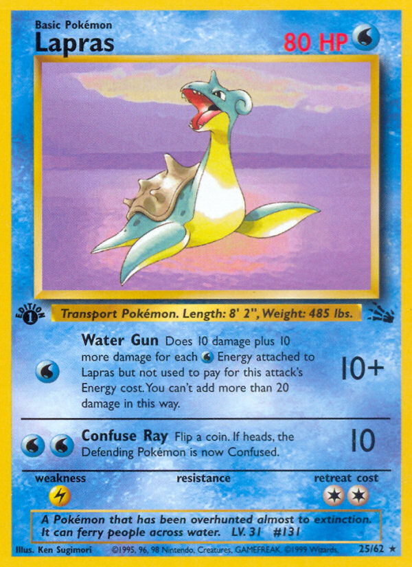 Lapras (25/62) [Fossil 1st Edition] | Mindsight Gaming