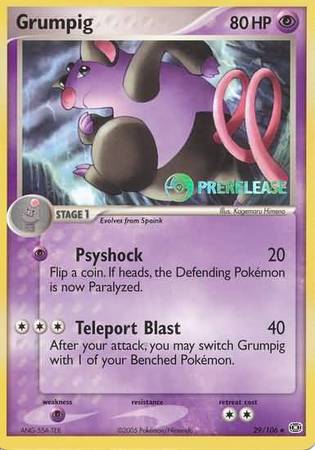 Grumpig (29/106) (Prerelease Promo) [Nintendo: Black Star Promos] | Mindsight Gaming