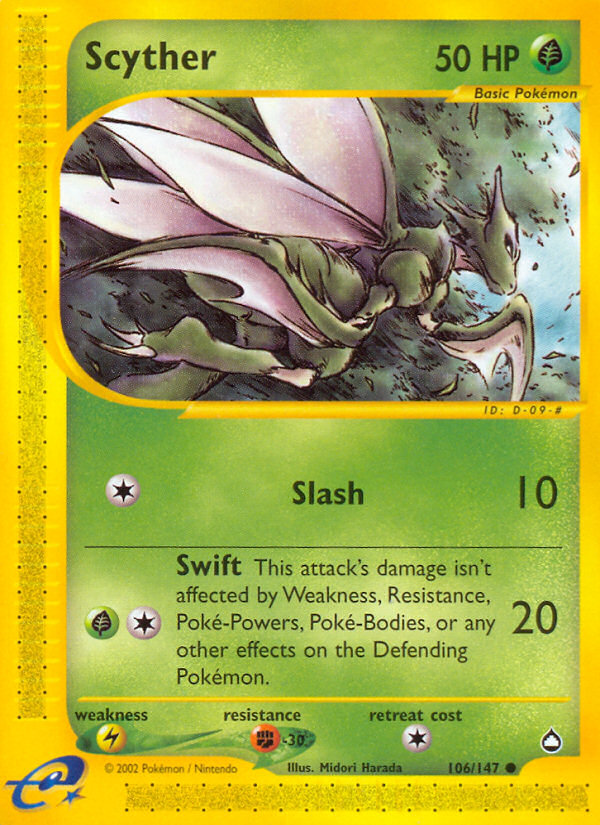 Scyther (106/147) [Aquapolis] | Mindsight Gaming