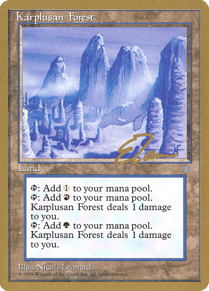 Karplusan Forest (Eric Tam) [Pro Tour Collector Set] | Mindsight Gaming