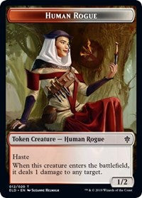 Human Rogue // Food (16) Double-sided Token [Throne of Eldraine Tokens] | Mindsight Gaming