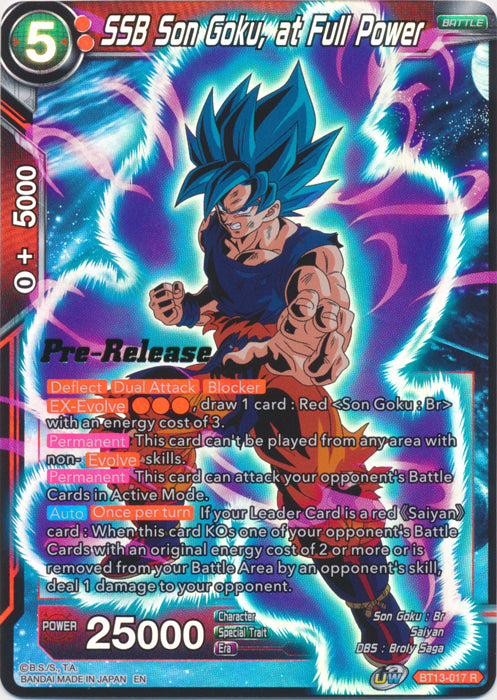 SSB Son Goku, at Full Power (BT13-017) [Supreme Rivalry Prerelease Promos] | Mindsight Gaming