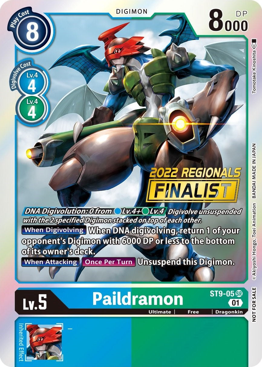 Paildramon [ST9-05] (2022 Championship Offline Regional) (Online Finalist) [Starter Deck: Ultimate Ancient Dragon Promos] | Mindsight Gaming