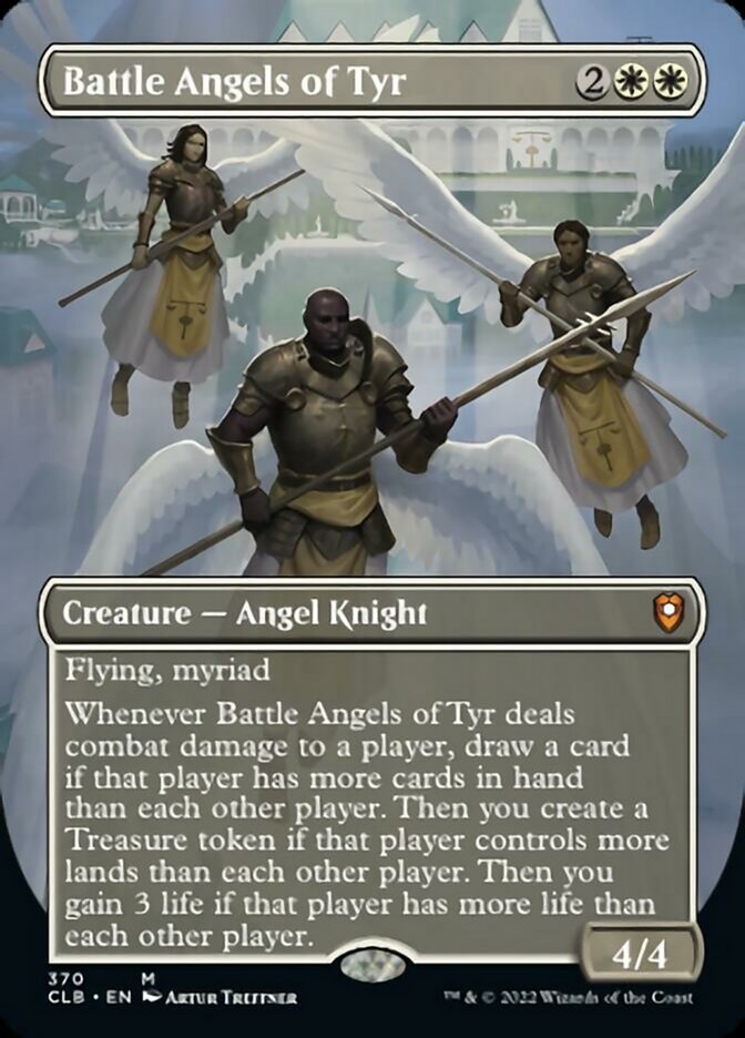 Battle Angels of Tyr (Borderless Alternate Art) [Commander Legends: Battle for Baldur's Gate] | Mindsight Gaming