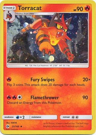 Torracat (25/149) (Cosmos Holo) [Sun & Moon: Base Set] | Mindsight Gaming