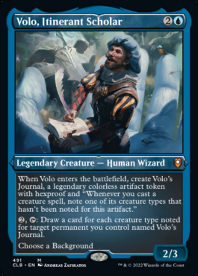 Volo, Itinerant Scholar (Foil Etched) [Commander Legends: Battle for Baldur's Gate] | Mindsight Gaming