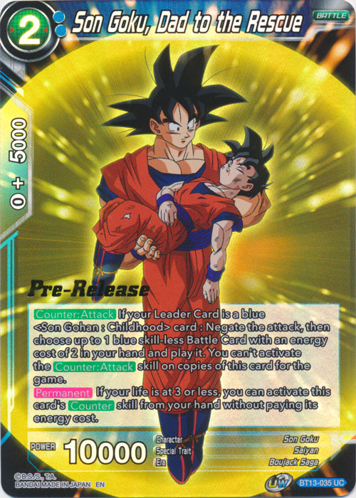 Son Goku, Dad to the Rescue (BT13-035) [Supreme Rivalry Prerelease Promos] | Mindsight Gaming