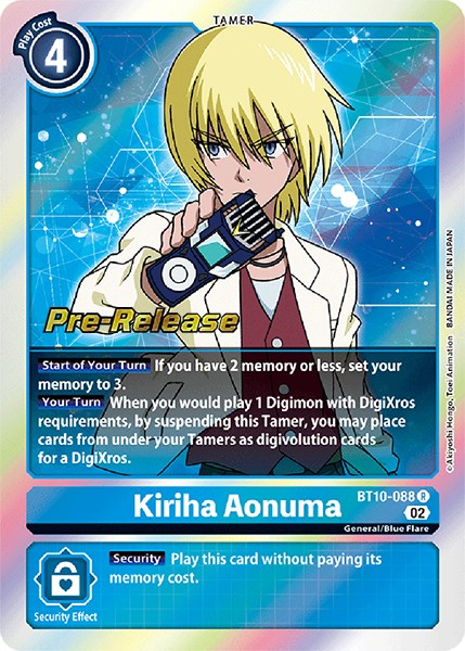 Kiriha Aonuma [BT10-088] [Xros Encounter Pre-Release Cards] | Mindsight Gaming