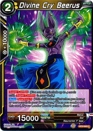 Divine Cry Beerus (BT5-089) [Miraculous Revival] | Mindsight Gaming