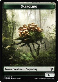 Saproling // Morph Double-sided Token [Commander 2019 Tokens] | Mindsight Gaming