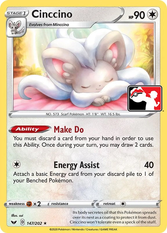 Cinccino (147/202) [Prize Pack Series One] | Mindsight Gaming