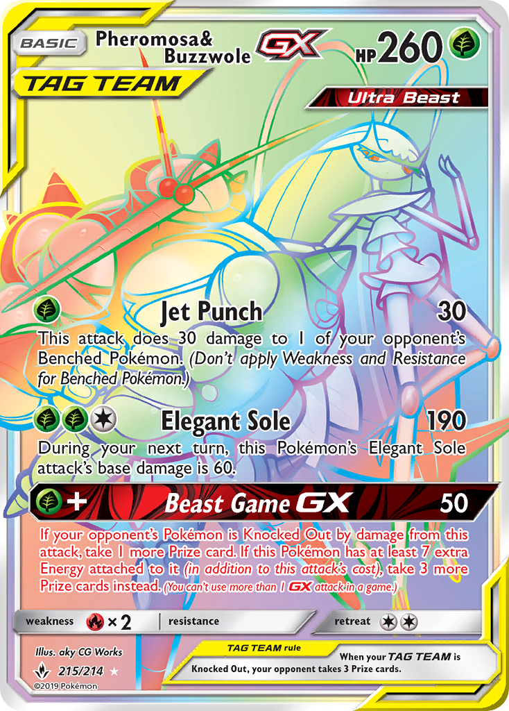 Pheromosa & Buzzwole GX (215/214) [Sun & Moon: Unbroken Bonds] | Mindsight Gaming