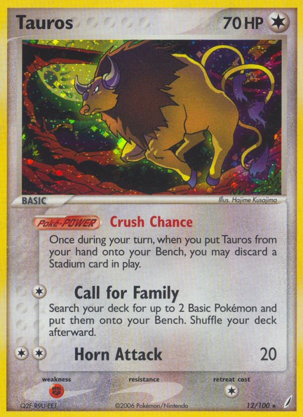 Tauros (12/100) [EX: Crystal Guardians] | Mindsight Gaming