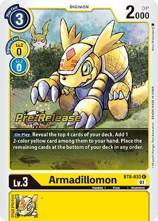 Armadillomon [BT8-033] [New Awakening Prerelease Cards] | Mindsight Gaming