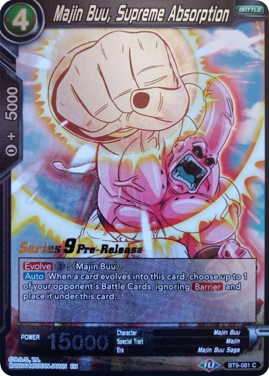 Majin Buu, Supreme Absorption (BT9-081) [Universal Onslaught Prerelease Promos] | Mindsight Gaming