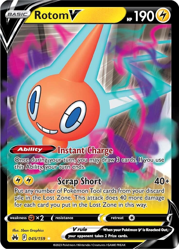 Rotom V (045/159) [Sword & Shield: Crown Zenith] | Mindsight Gaming