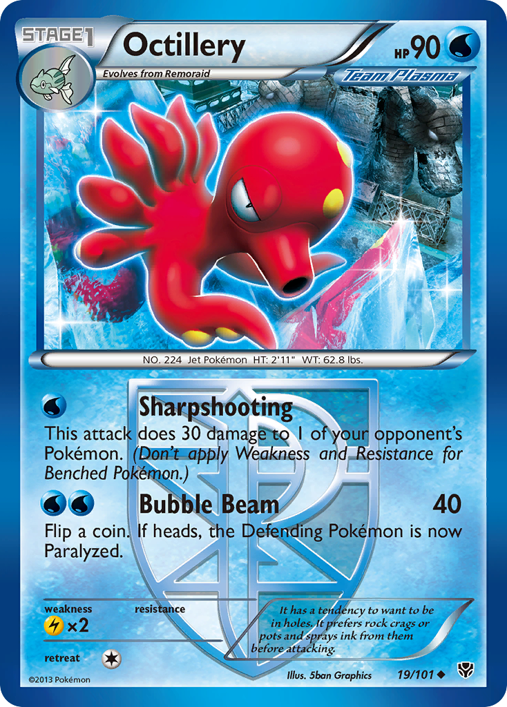 Octillery (19/101) [Black & White: Plasma Blast] | Mindsight Gaming