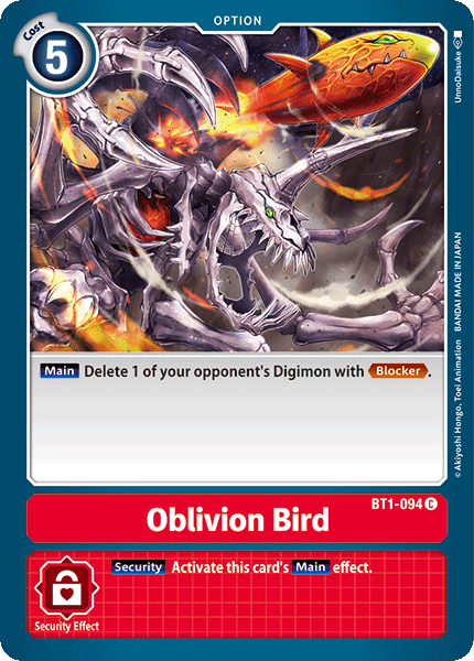 Oblivion Bird [BT1-094] [Release Special Booster Ver.1.0] | Mindsight Gaming