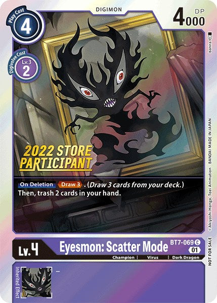 Eyesmon: Scatter Mode [BT7-069] (2022 Store Participant) [Next Adventure Promos] | Mindsight Gaming